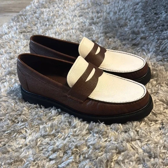 Cole Haan Brown and White Penny Loafers - Picture 7 of 7